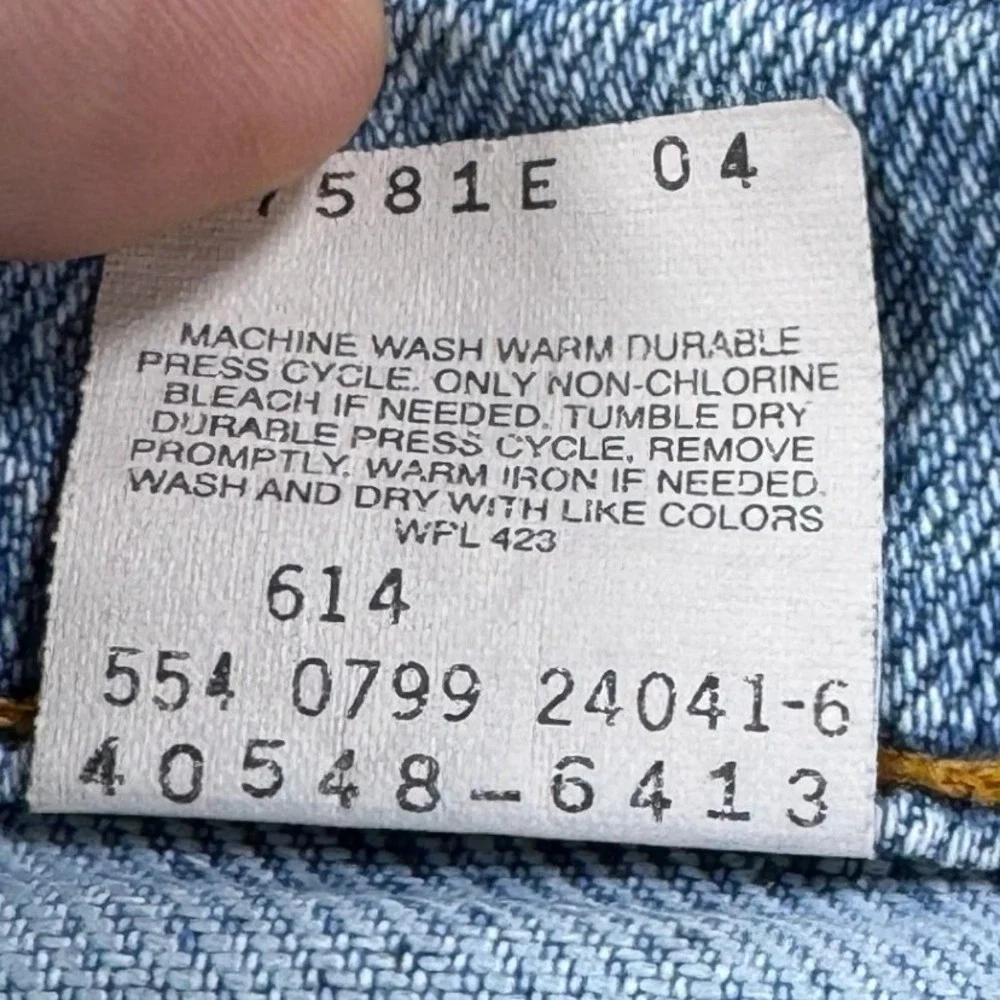 Vintage Levis 540 Relaxed Fit Jeans Light Wash Orange Tab Made in USA 40x29